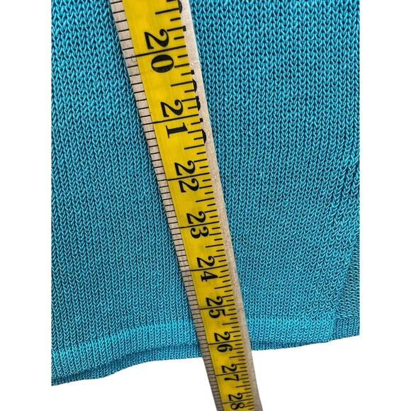 J. McLaughlin Sweater Women’s Blue V-Neck Open Knit Pullover Boho size XS - Picture 10 of 10